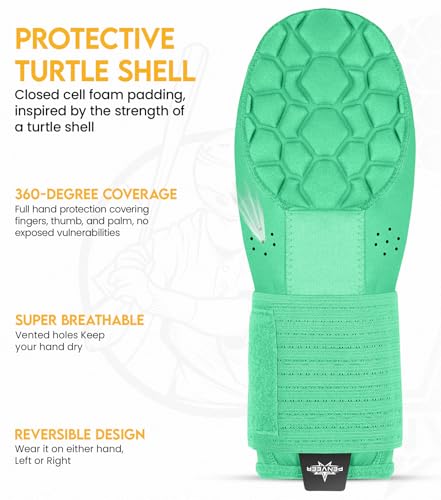 Baseball Sliding Mitt Youth & Adult, Sliding Glove for Baseball, Softball Sliding Guard, Left and Right Hands - color: Light Green, size: Adult