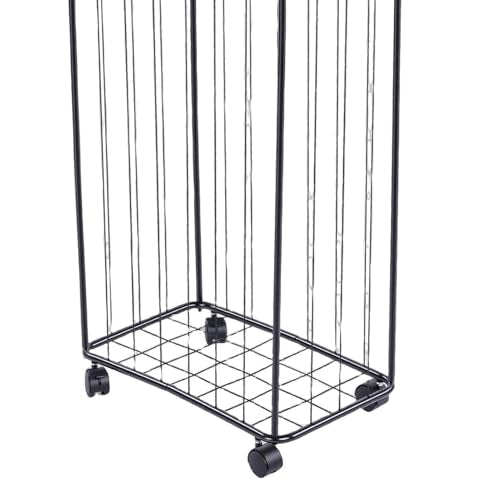 Garage Ball Storage Rack, Vertical Basketball Holder with Wheels, Rolling Ball Storage Cart Garage Sports Equipment Organizer for Footbal Volleyball Soccer Gym