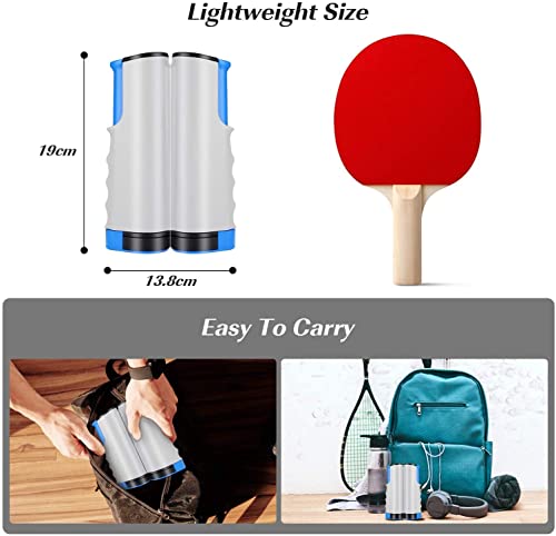 Ping Pong Net, Retractable Table Tennis Net Ping Pang Net Table Tennis Net Adjustable Portable for Indoor and Outdoor, Gray
