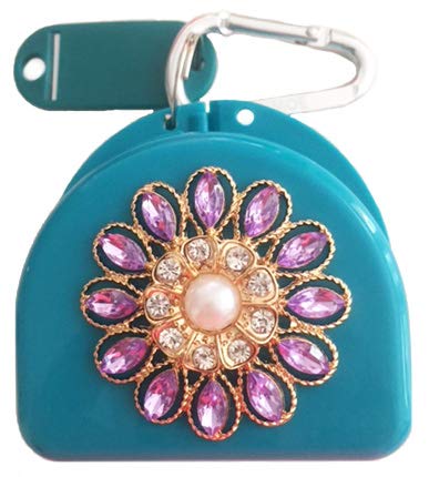 Decorated Mouthguard Case - Sunset - Aqua - color: Aqua