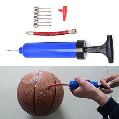 SagaSave Sports Ball Pump Handheld Air Inflator Ball Adapter Set with Extension Hose Needles Replacement for Soccer Football Basketball Swim Ring
