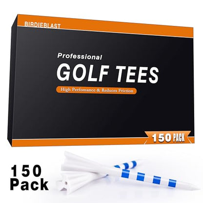 Professional 3-1/4” Golf Tees Reduces Friction & Side Spin - Choose 72 Pack,150 Pack or 200 Pack - color: 150 Pure Pack