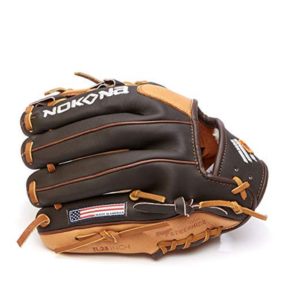 Nokona S-200I Handcrafted Alpha Baseball Glove - I-Web for Infield and Outfield Positions, Youth Age 14 and Under 11.25 Inch Mitt, Made in The USA