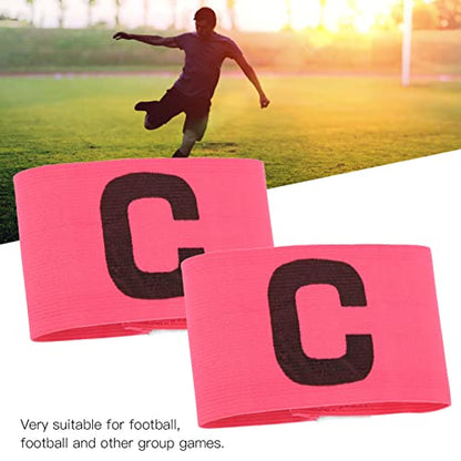 Football Captain Armband, Pack of 10 Nylon Running Exercise Football Header Game Brassard Armband Elastic Paste Winding C Word Armband for Sport Trend Hiking Mountaineering