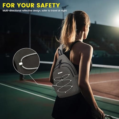 G4Free Pickleball Sling Bag for Women - Lightweight Crossbody Sports Bag - color: Ivory