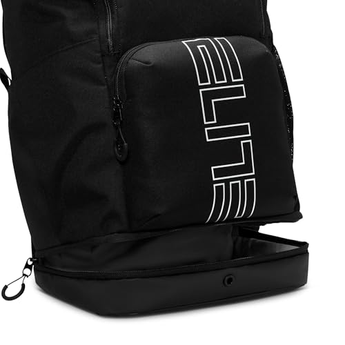 Nike, Unisex, Varsity Elite Backpack (32L), Black/Black/Metallic Silver, One Size