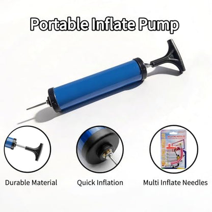 2 Pack 8 Inch Ball Pump, Portable Air Pump with Needles, Nozzle & Extension Hose for Basketball Football Volleyball Soccer Water Polo Rugby Exercise Sports Ball