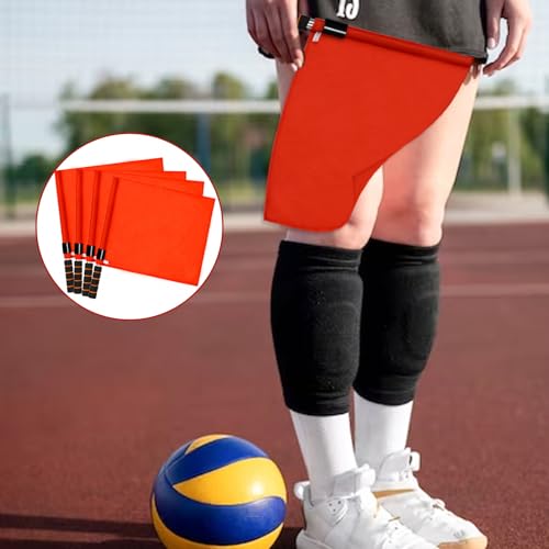 Volleyball Line Judge Flags, 4-Pack Referee Flags for Volleyball Matches