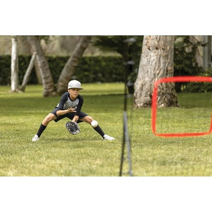 SKLZ PitchBack Baseball and Softball Pitching Net and Rebounder, Black/Red, 2' 9" x 4' 8"