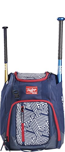Rawlings | CHAOS Backpack Bag Series | T-Ball & Youth | Baseball & Fastpitch Softball | Multiple Colors