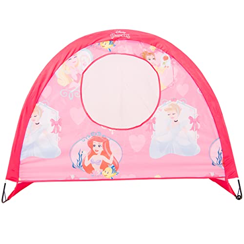Disney Princess Pop Up Soccer Goal, 4 ft Kids Outdoor Pop Up Goal Featuring Ariel, Belle, Cinderella, and Aurora, Pink