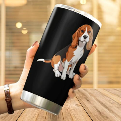 CUBICER Cartoon Beagle Dog Design 20 Oz Stainless Steel Tumbler For Lovers And Pet Owners Travel Mug Outdoor Insulated Bottle Tea Drink Coffee Heat Iced Hot Cool - color: Beagle Art Z4