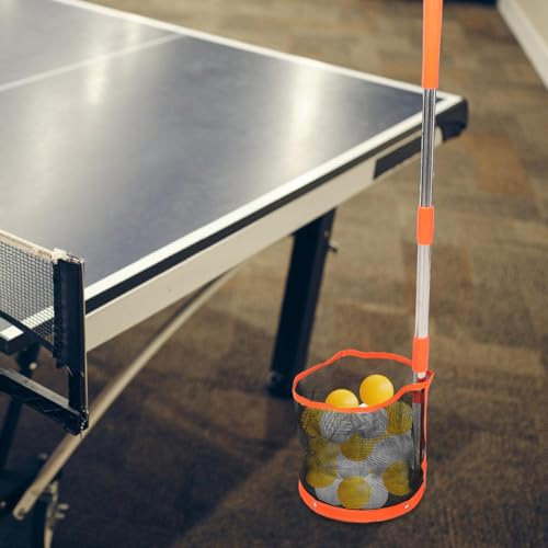 POPETPOP Table Tennis Ball Picker Adjustable 39-Inch Long Handle Lightweight Sports Ball Collector Convenient Table Tennis Tool for Practice and Game
