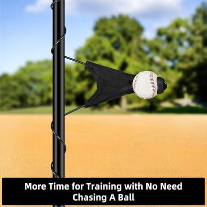 Baseball & Softball Swing Trainer, Portable Hitting Trainer System with Adjustable Height | Rotating Ball, Batting Practice Equipment for All Skill Levels