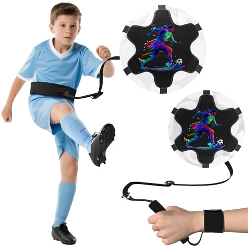 READAEER Soccer Training Equipment for Kids Adults, Adjustable Waist or Wrist Belt for Kicking and Passing Practice, no Waste time Picking up the Ball(Football is not Included)