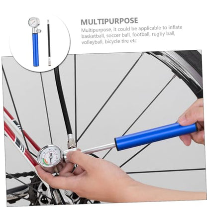 KOMBIUDA Aluminum Alloy Gas Ball Pump Pressure Gauge Soccer Pump Basketball Football Inflator for Sports Balls