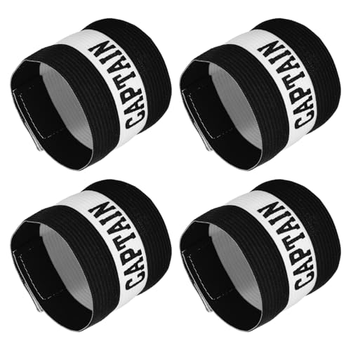 YOKIVE Captain Armband, Nylon Protective Arm Badge, Adjustable Flexibility, Great for Team Training Competitions - color: Black