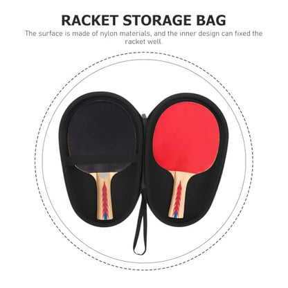 UPKOCH Table Tennis Paddle Storage Bag Eva Hard Shell Case Black Nylon Portable Protective Cover for Ping Pong Racket Carrying and Organization