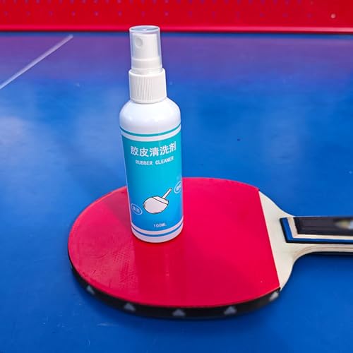 Table Tennis Racket Cleaner Kit - 100ml Racket Care Agent with Sponge,Eliminate Dirt and Dust, Optimal Spin and Control, Preserve Rubber and Restore Tackiness