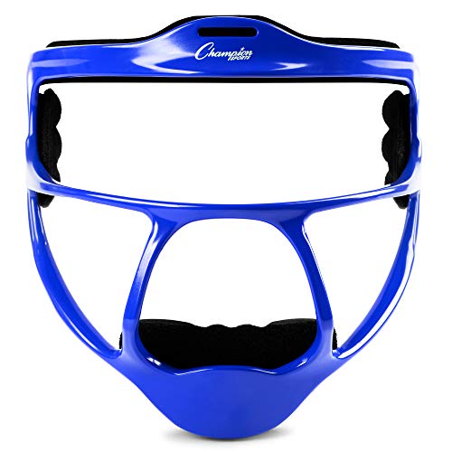 Champion Sports Ultralight Magnesium Softball Fielder’s Mask – Youth & Adult Sizes, 8oz Lightweight Protective Face Guard - color: Blue, style: Ultralight Magnesium (Adult Size)