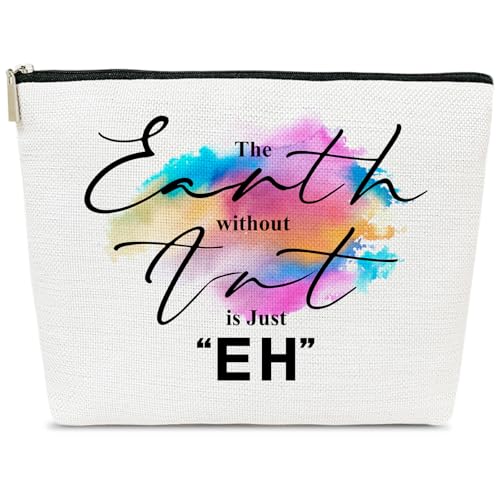 Artists Makeup Bag, The Earth Without Art is Just EH Cosmetic Bag for Purse, Gifts for Art Teachers, Painters & Art Lovers - color: multicolor0205