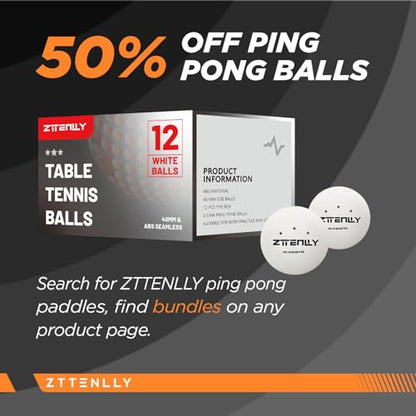 Ping Pong Paddle with Carbon Technology | Performance-Series,7-ply Finest Blade, Expert Speed/Edge/Balance, Thicker Protector Case | Table Tennis Racket for Professional - color: 2-Pack, style: Speed