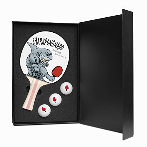 Infusion Table Tennis Paddle and Balls Gift Box Set - color: Sharkpongnado