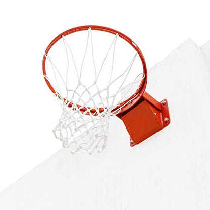 Professional Wall Mounted Basketball Rim Hanging Basketball Goal, Single-Spring Standard 18'' with All Weather Net - style: wall-mounted basketball rim 1-spring