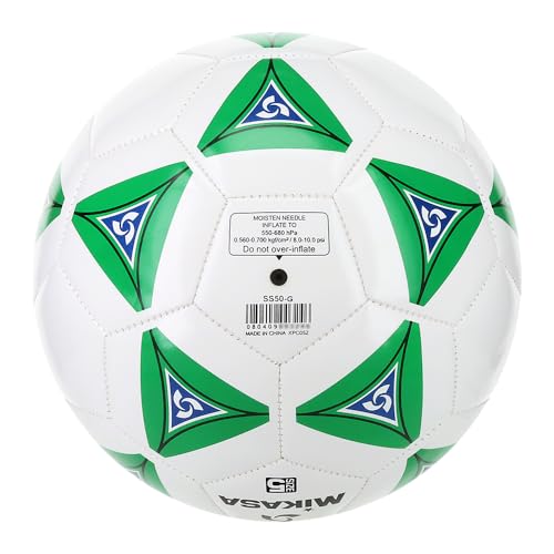 Mikasa Serious Soccer Ball - color: Green/white, size: 5