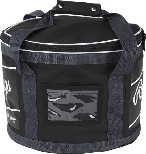 Rawlings | Soft Sided Ball Bucket Bag | Baseball/Softball | Multiple Options - color: 3 Dz. - Black/Grey