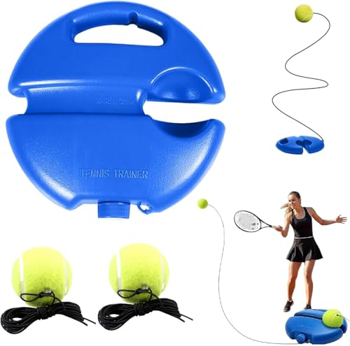 Self Tennis Practice Solo TennisTrainer, Solo TennisPractice Rebounder Ball with String and Weighted Base, Portable Self Training Tool for Beginners, Indoor Outdoor Tennis Return Equipment - color: 1pc#A