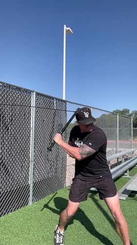 Power Swing Original Swing Strength Training Bat. Baseball Softball Cricket Training Bat, 1 Attachment Point. 5 Adjustable Resistance Bands, Build Bat Speed & Power At Home, Training All Ages