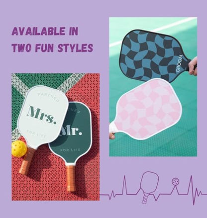 A Perfect Match Pickleball Paddle Set Engagement Gifts for Couples I I His and Hers Gifts I Includes 2 Pickleball Paddles, Carrying Bag and 2 Pickleballs - style: Bride and Groom
