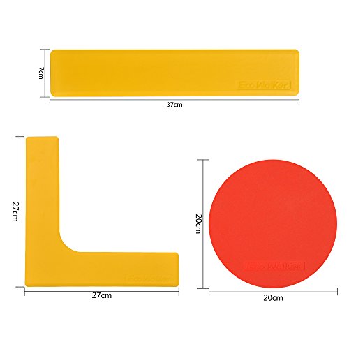 Court Lines Marker Kit Throw Down Markers Create Your Own Mini Pickleball Tennis Court (Yellow I L Shape)