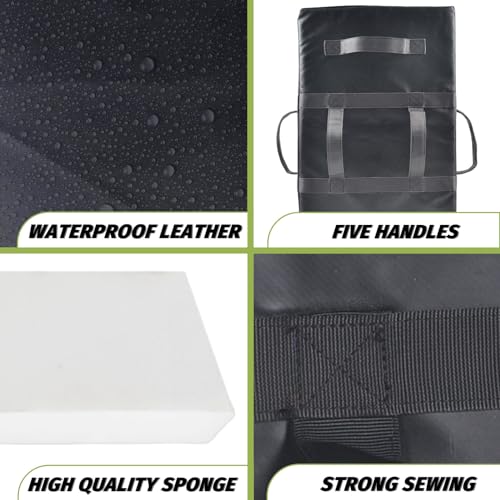 Boxing Pads Kicking Shields - Professional Blocking Training Pads for Martial Arts Muay Thai MMA Karate & Kickboxing - High-Density Padding with 5 Handles for Coaches Adults & Youth