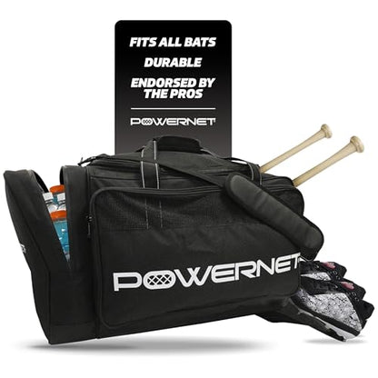 PowerNet Pro Duffle Bag, Softball Baseball Bag, Baseball Gear Bag, Baseball Bat Bag with Internal Bat Sleeves, Baseball Bags with Padded Strap & Pockets - style: Pro Duffle Bag