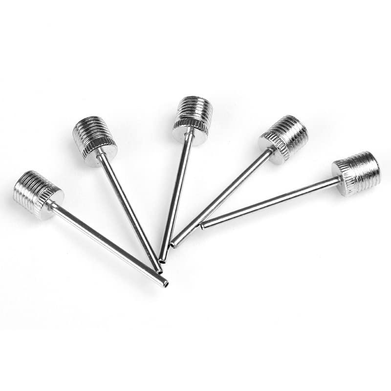 5pcs Ball Pump Inflating Needles Stainless Steel Ball Air Pump Pin Nozzle for Soccer Ball, Basketball, Volleyball or Other Inflatables Replacement