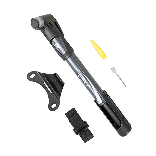 BV Mini Bike Pump Portable Frame Pump, Shock Pump for Bike Shock, Air Ball Pump Inflator with Ball Pump Needles, Mini Pump Fits Presta & Schrader- Smart Valve - style: Mini Pump