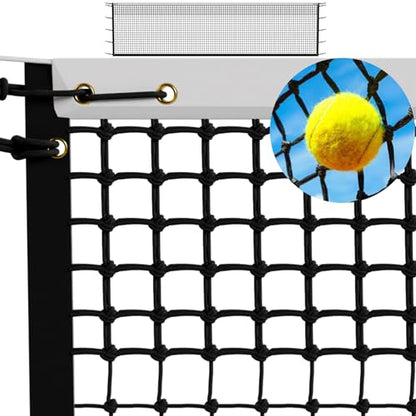 Tennis Net, Thicken Double 6 Rows Nets, Heavy Duty Professional Tennis Court 42FT Net Replacement Portable Nets Nylon for Outdoor/Indoor Standard Courts [ Include Center Strap ]