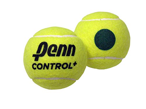 Penn Control Plus Tennis Balls - Youth Felt Green Dot Tennis Balls for Beginners, 1 Can 3 Balls
