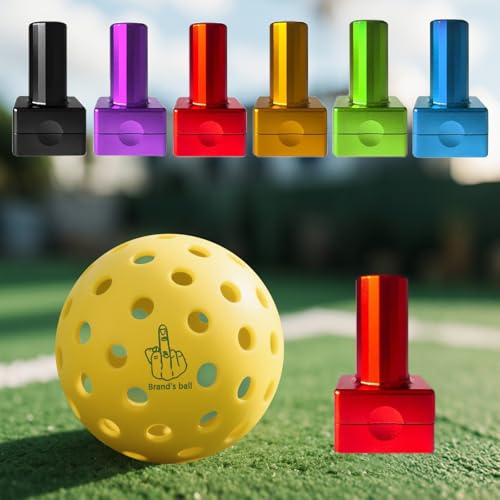 Pickleball Ball Stamp Personalized with Your Logo Text Reusable Pickleball Marker Perfect for Marking Your Pickleballs Pickleball Gift Pickle Accessories for Men and Women Pickleball Lovers (Red) - color: Red