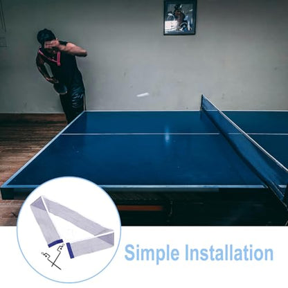 Portable Table Tennis Net with Clamp for Indoor Outdoor Training Iron Polyester Construction Easy Setup Pingpong Net Rack for Adult and Practice Sessions