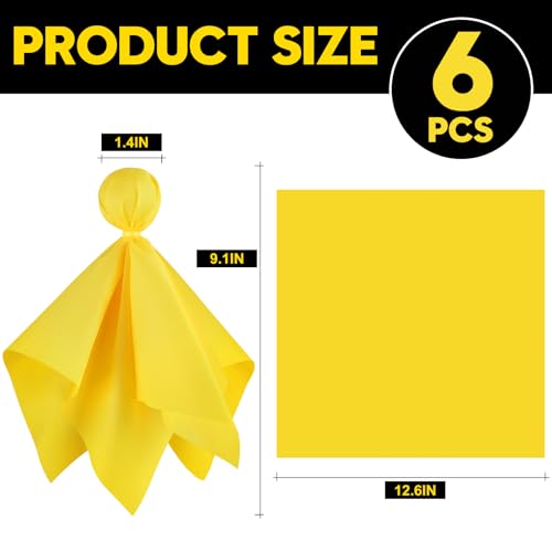 6 PCS Yellow Penalty Flag Football Flags, Penalty Flag, Referee Flag, Flags Football Sports Fan Set, Football Games Party Accessory Referee Game Party