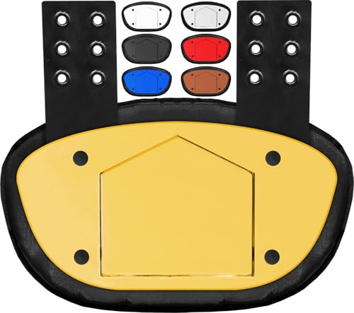 Football Backplate for Shoulder Pads with High Impact Padding, Adult & Youth Lower Backplate Football - color: Chrome Gold, size: Youth
