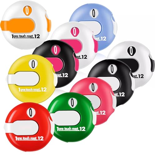Golf Score Counter Mini Golf Stroke Counter with One Touch Reset and Simple Attachment to Scorekeeper Glove in（10 Colors Randomly Delivered）