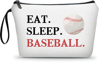 Baseball Themed Travel Makeup Bag, Multifunctional Cosmetic Case, Multicolour, Women's Gift for Mom, Sister, Friend, Travel/On-the-go, Daily Use, Toiletry - color: baseball 1