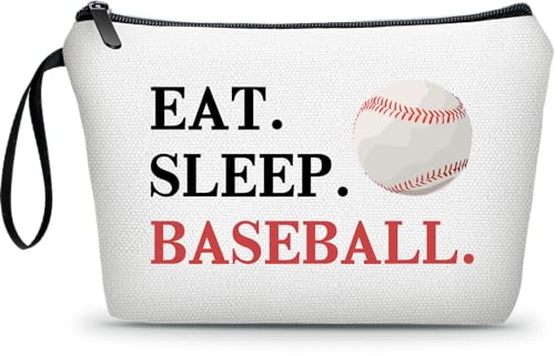Baseball Themed Travel Makeup Bag, Multifunctional Cosmetic Case, Multicolour, Women's Gift for Mom, Sister, Friend, Travel/On-the-go, Daily Use, Toiletry - color: baseball 1