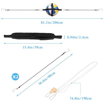 Volleyball Training Equipment Aid System - Adjustable High Elasticity Volleyball Spike Trainer, Solo Spiking Hitting Serving Like a Pro Volleyball Practice Equipment Gift for Beginners & Experts
