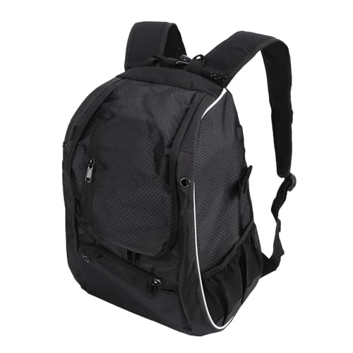 Baseball Backpack with Bat Holders & Hook - Large Capacity 35L Sports Bag for Gear, Gloves, Helmet, Cleats, Shoes - Black