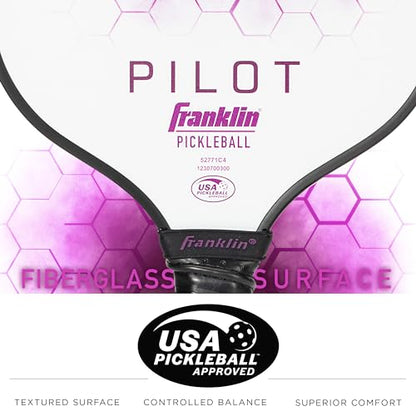Franklin Sports Pickleball Paddle - Pilot Polypropylene Core Pickleball Racket - Official USA Pickleball (USAPA) Approved Pickleball Paddle - Lightweight Pro Racket - 10mm Thick Core